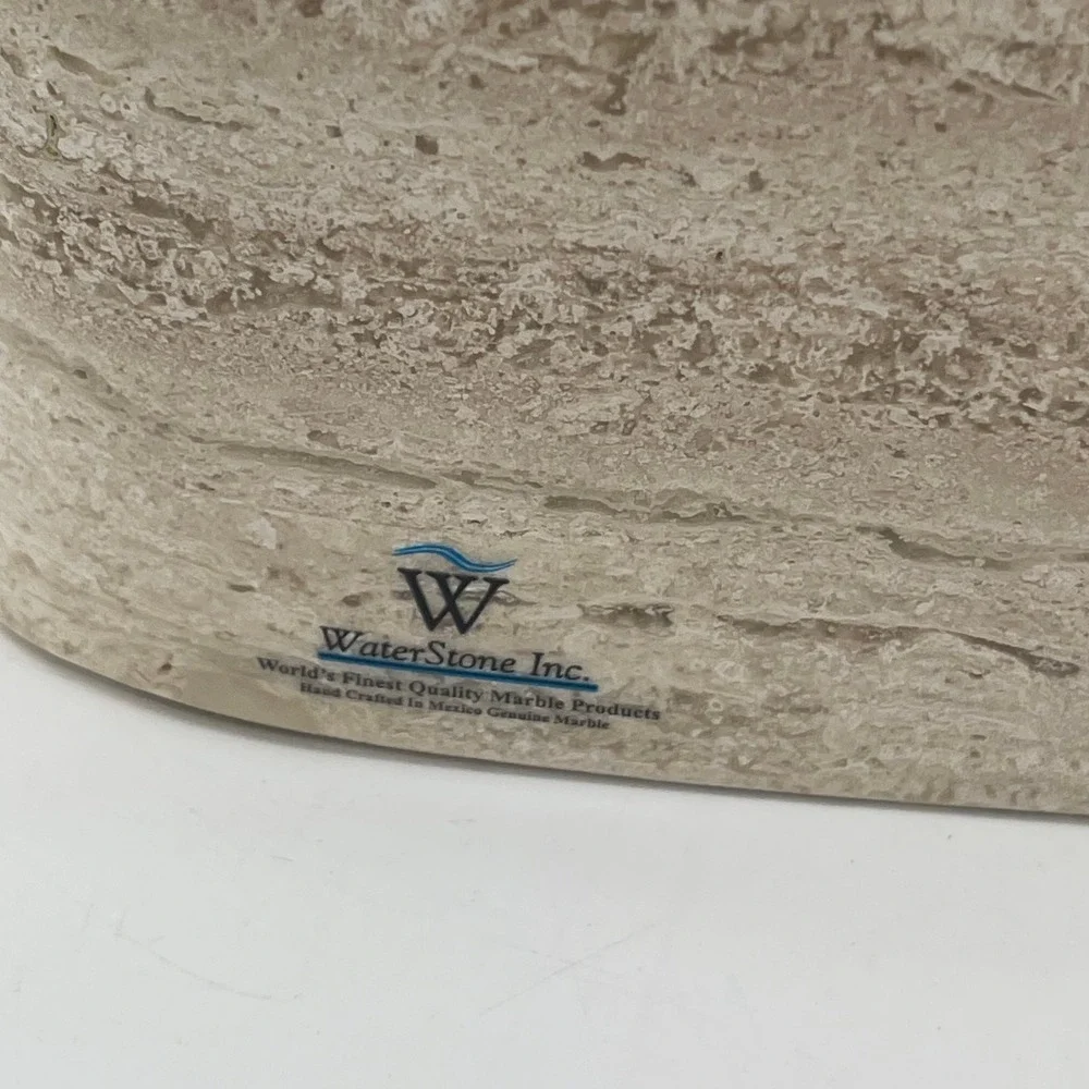 WaterStone Inc Genuine Marble Travertine 3 Piece Bathroom Vanity Accessory Set